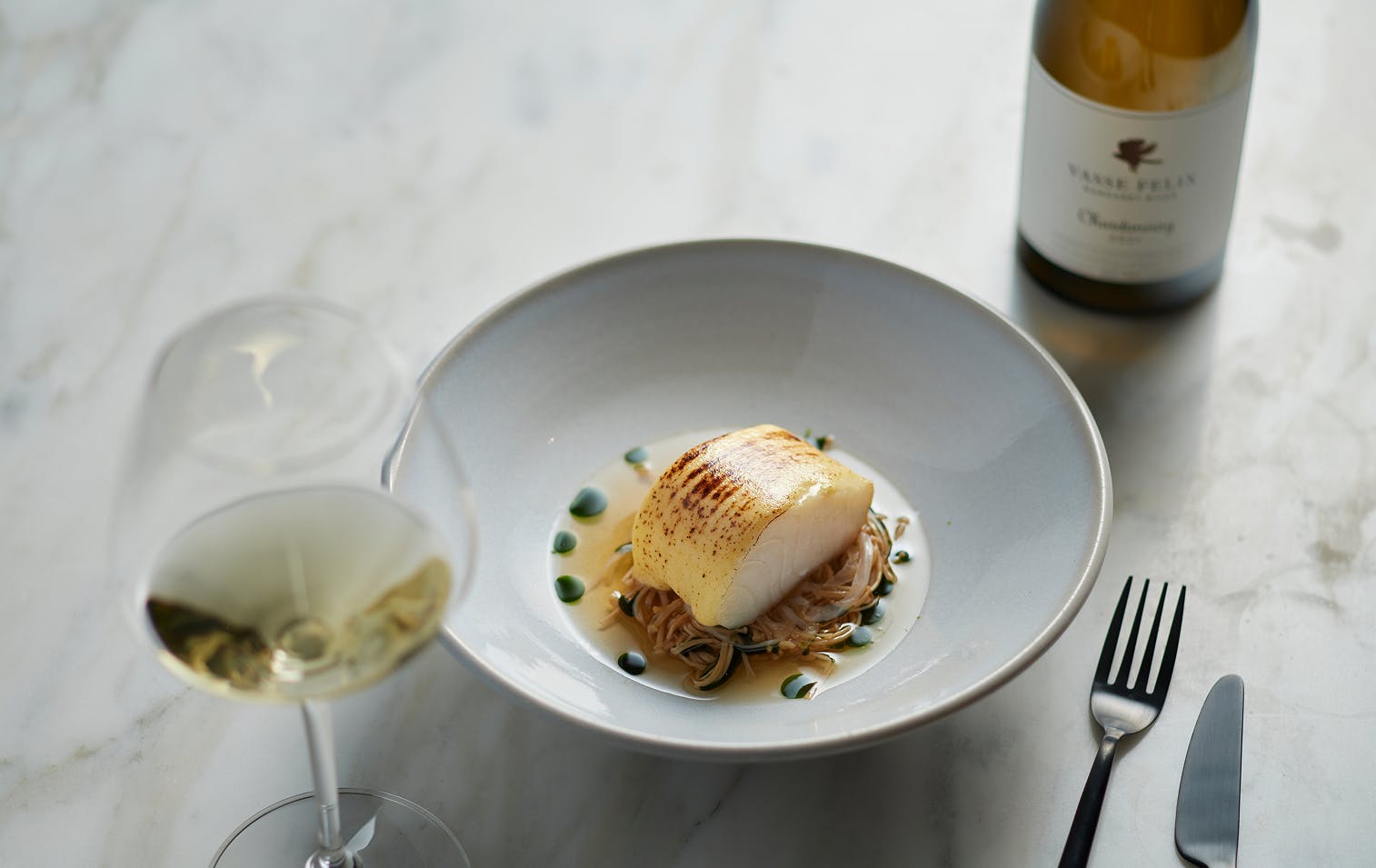 Tamagoyaki Glazed Toothfish Roast Onion Dashi Roasted Spring Onion Oil Braised Pistachio Enoki Mushroom Tsukudani