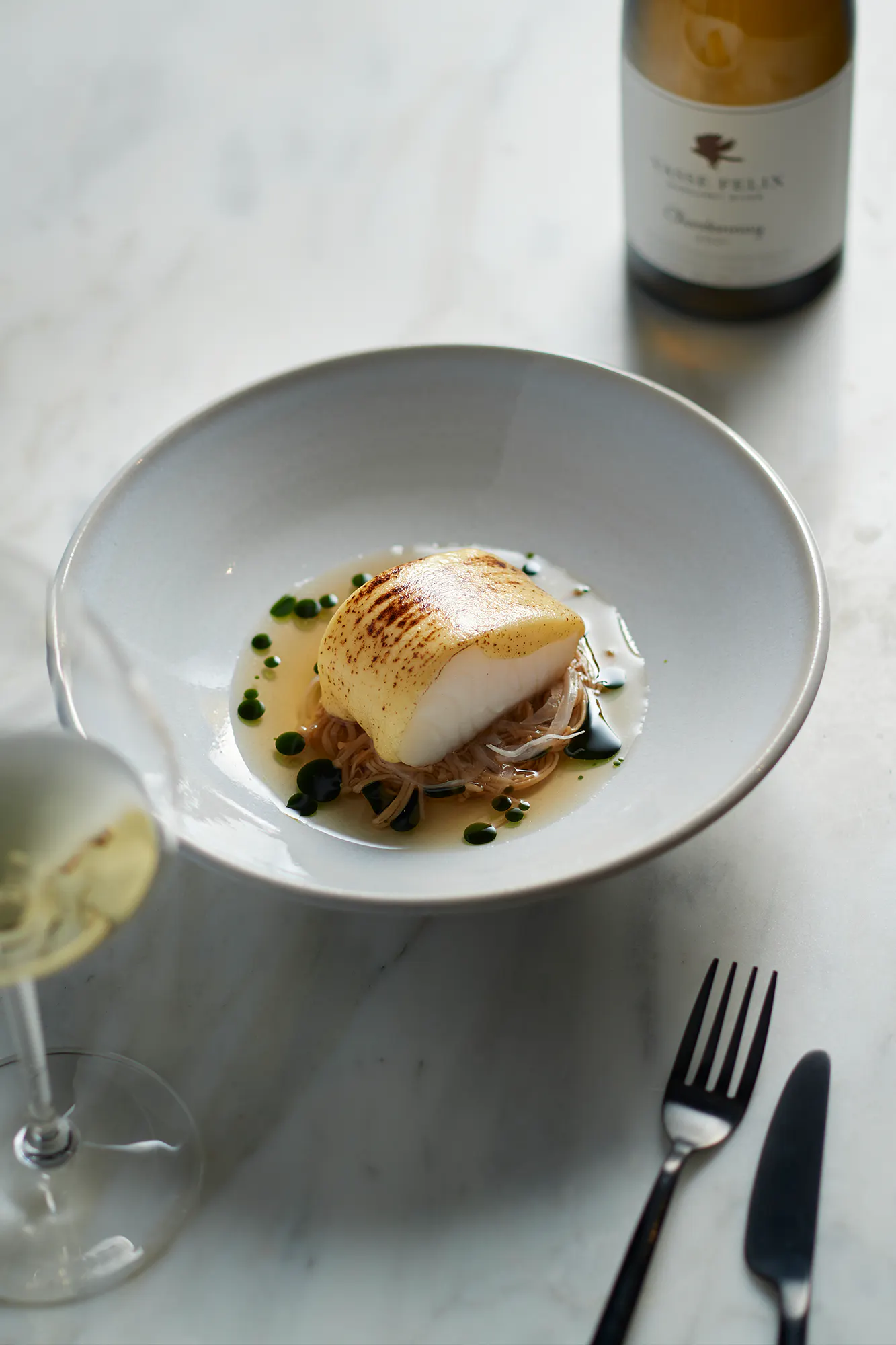 Chardonnay dish restaurant