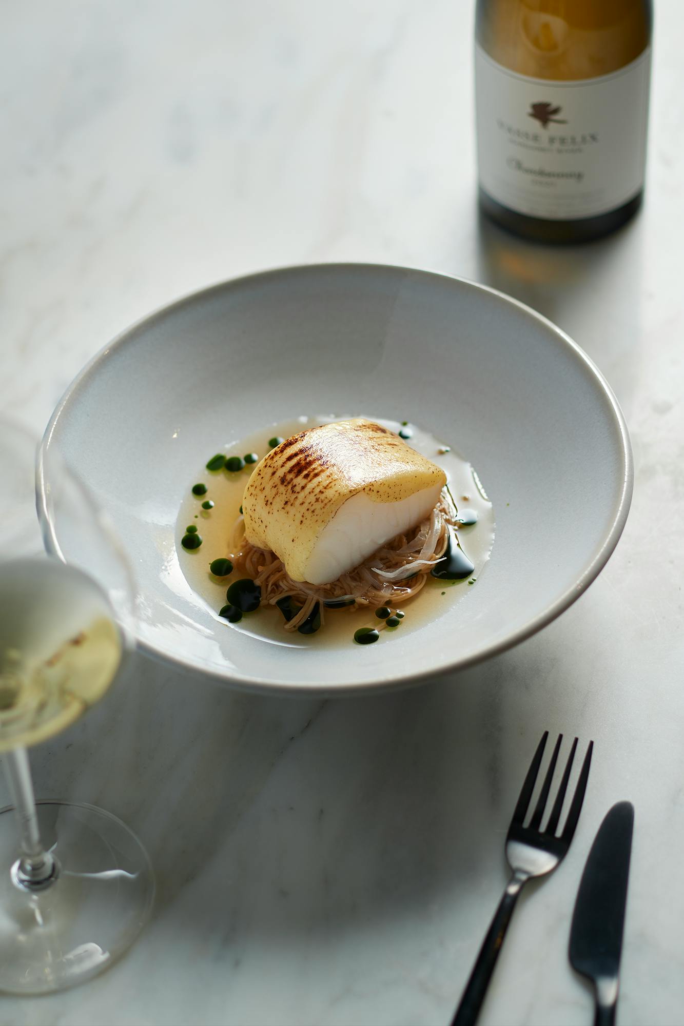 Chardonnay dish restaurant